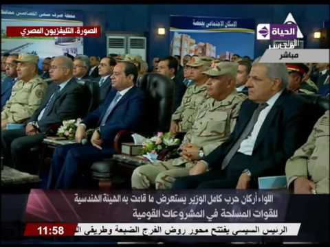 بالفيديو الرئيس السيسي يشهد لحظة إفتتاح طريق سيوة جغبوب