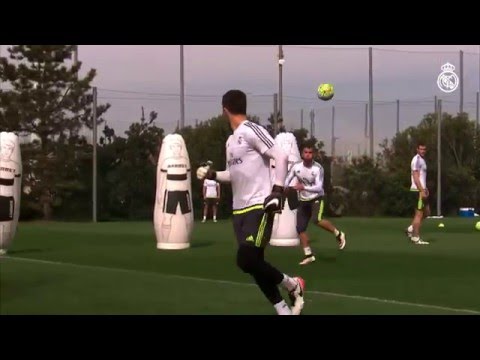 تدريبات جادة لمهاجمى ريال مدريد على هز الشباك